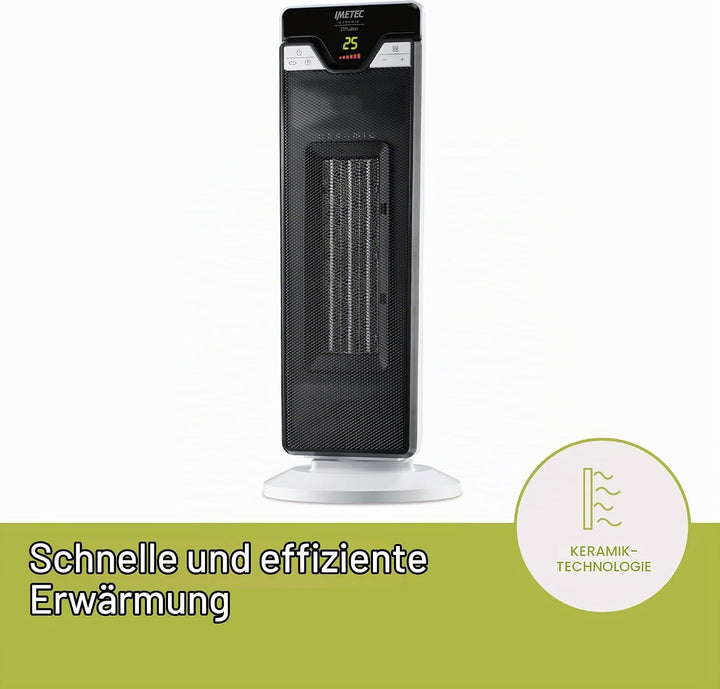 Imetec Eco Ceramic Diffusion, Elektroheizung, Heizlüfter, Schwingkörper, Keramiktechnologie, geringe