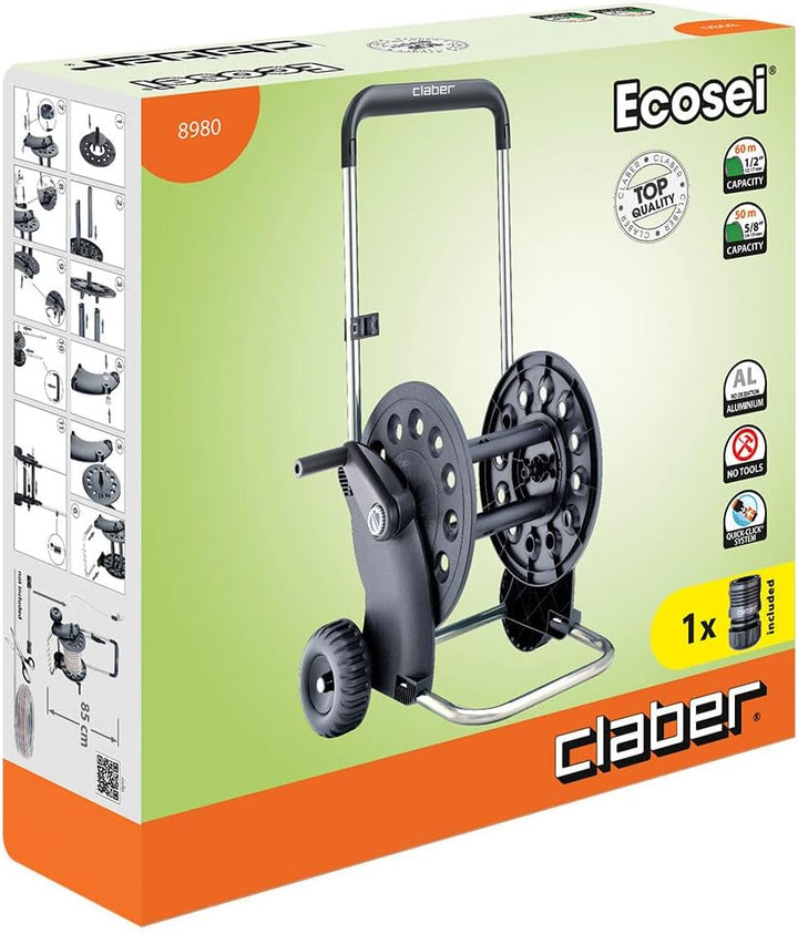Claber Ecosei Schlauchwagen, gestell aus robustem und leichtem Aluminium