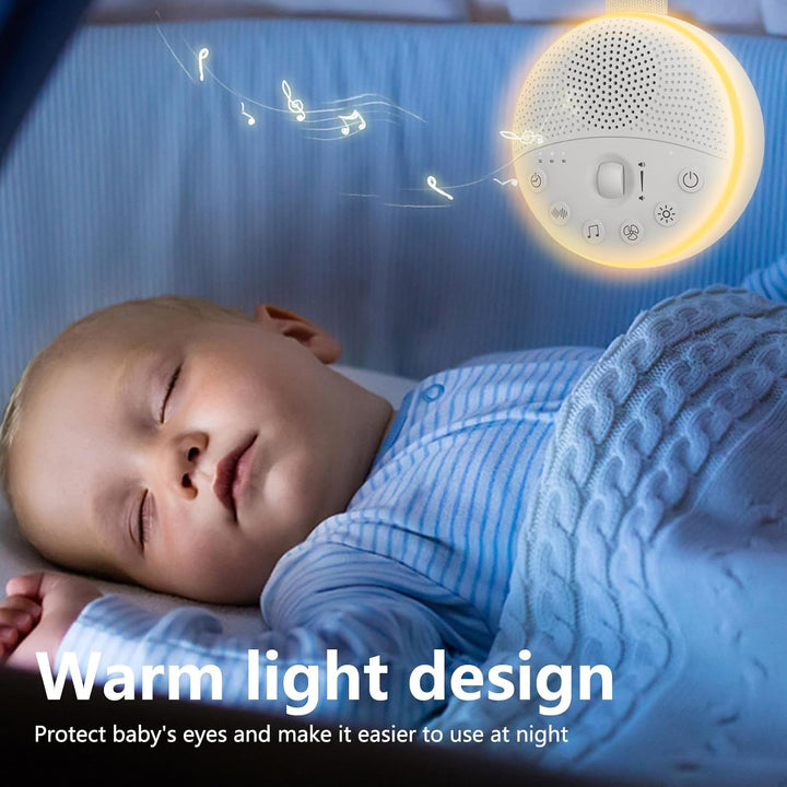 White Noise Machine Baby, USB Aufladbar Einschlafhilfe Babys, Weisses Rauschen Sound Machine mit 21