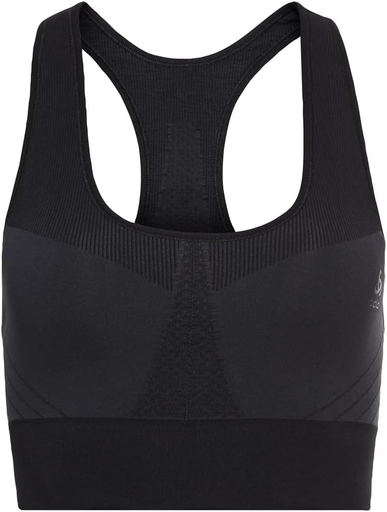 Odlo Damen Seamless Medium Support_131431 Sport BH (1er Pack), XS Schwarz