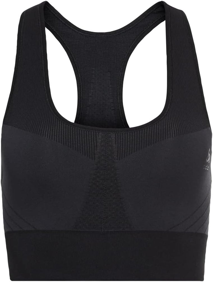 Odlo Damen Seamless Medium Support_131431 Sport BH (1er Pack), XS Schwarz