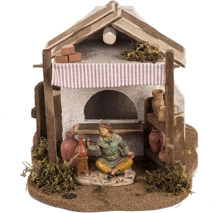 Holyart Töpfer Krippe Fontanini für Dorf 12 cm