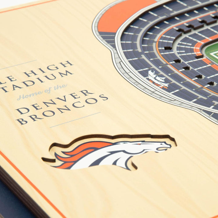 YouTheFan NFL 5-lagiges StadiumView Wandbild Denver Broncos, Denver Broncos