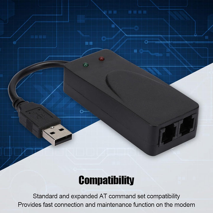 Normales DFÜ Modem, Faxmodem Dual Port USB2.0 56K Externer Modemtreiber für Win 7/Win 8/Win 10/Win X