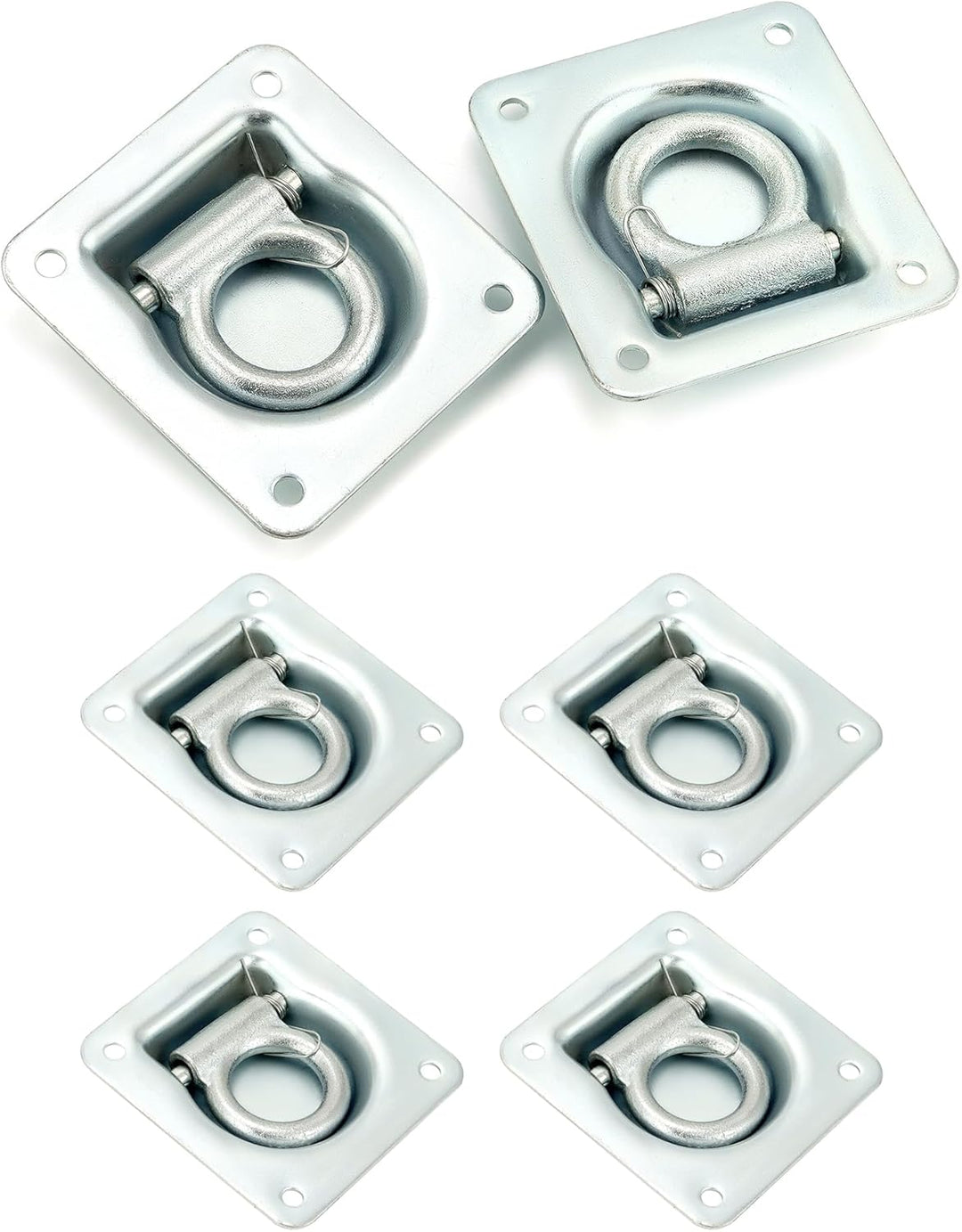 QWORK® 6 Stück Zurrösen für Anhänger, zurrmulde, anhänger zubehör,Befestigung für den Transport von