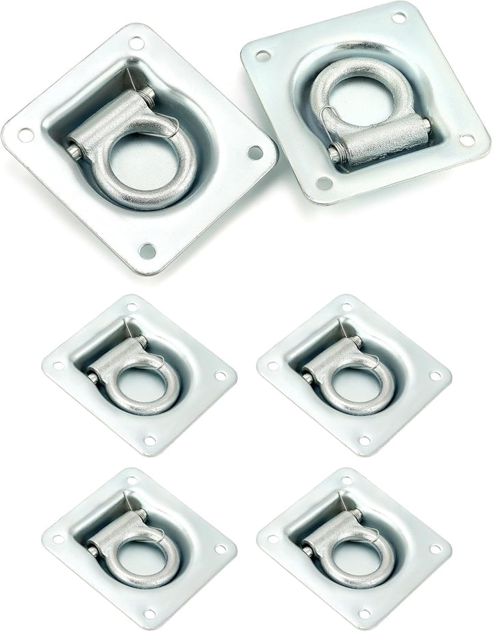 QWORK® 6 Stück Zurrösen für Anhänger, zurrmulde, anhänger zubehör,Befestigung für den Transport von