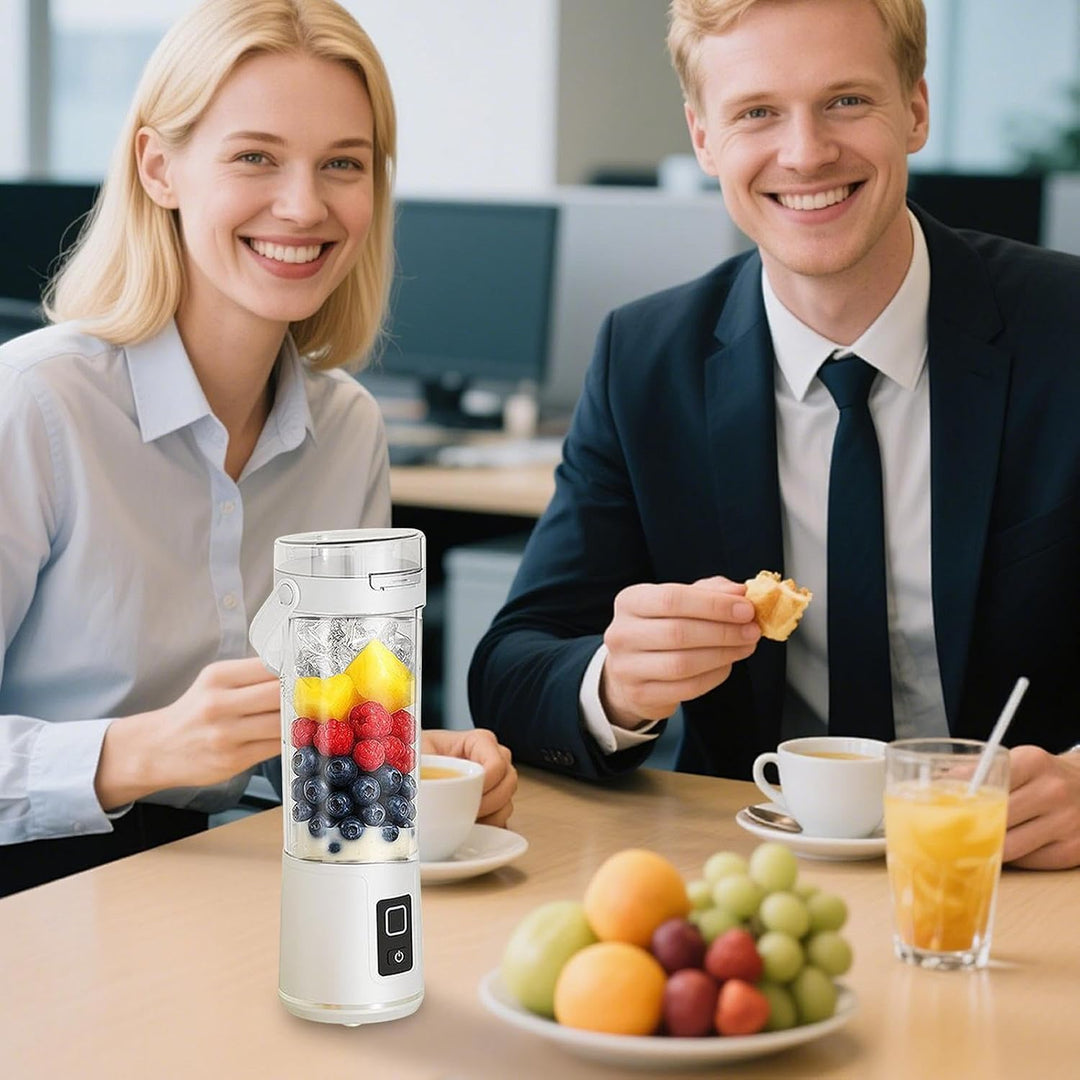 Tragbarer Saftmixer - 600 ml auslaufsicherer Trinkbecher - Wiederaufladbarer kabelloser Mixer mit Tr