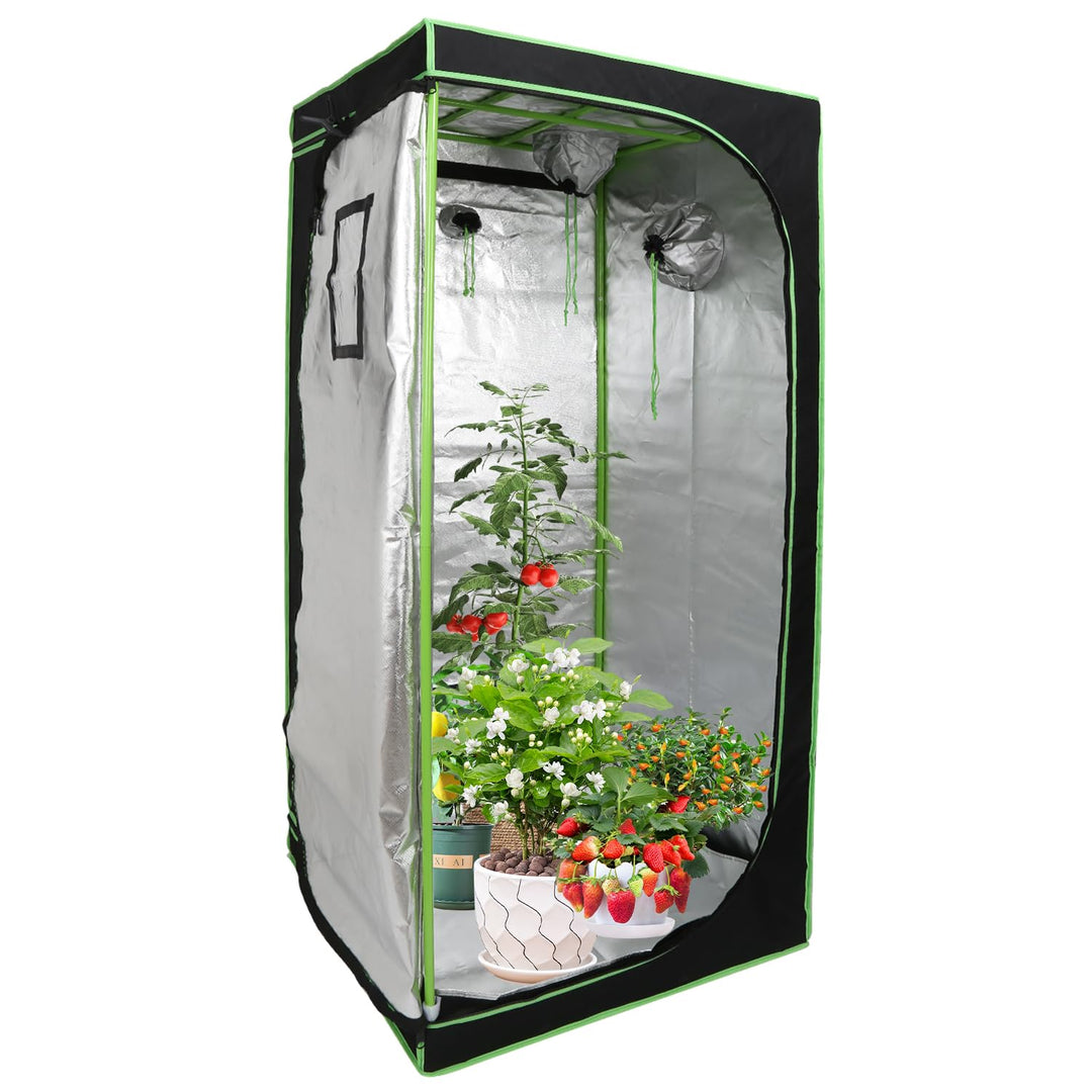 Daromigo Growzelt 80 * 80 * 180cm Homegrowing Zuchtzelt für Pflanze Lichtdicht und Wasserdicht Anbau