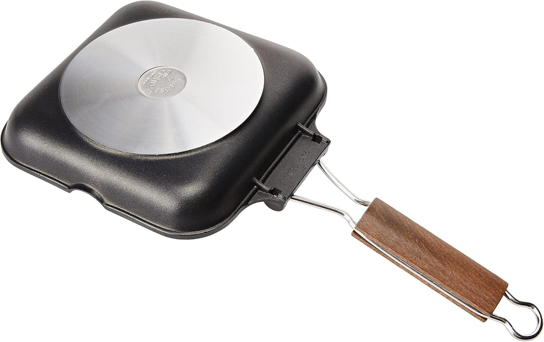 Harbenware Home Delizia Grillpfanne Antihaft mit biegsamen Griff, Aluminium, Schwarz, 20x20 cm
