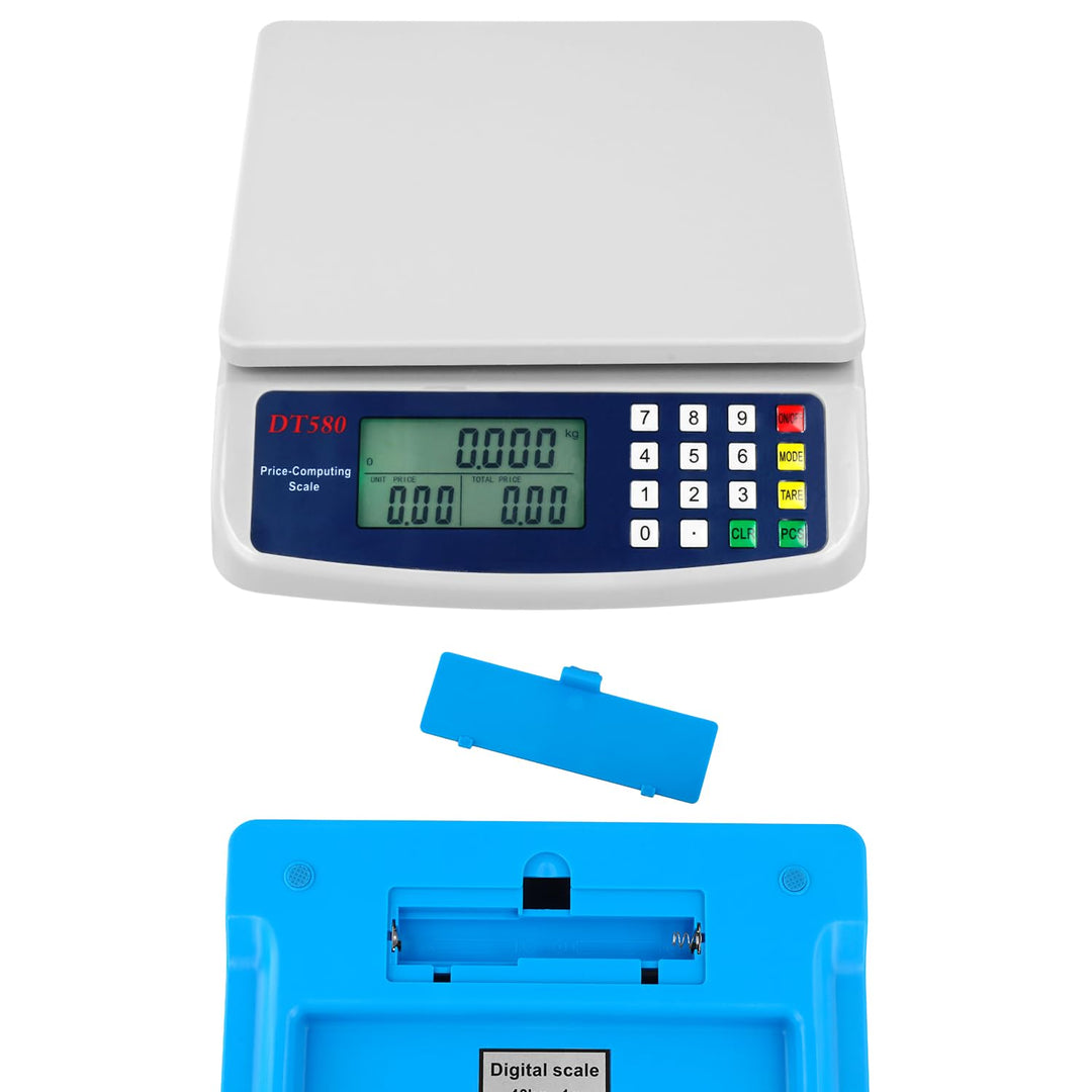 QWORK® Elektronische Küchenwaage 40 kg, digitale küchenwaage mit LCD-Display, Batterien nicht enthal