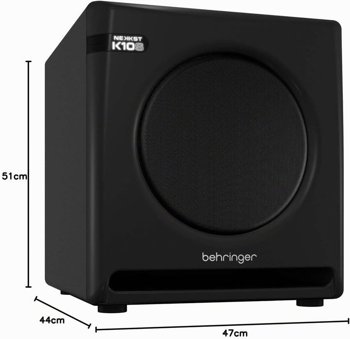 Behringer NEKKST K10S Audiophiler 10" Studio Subwoofer mit High Excursion Woofer NEKKST K10S Single,
