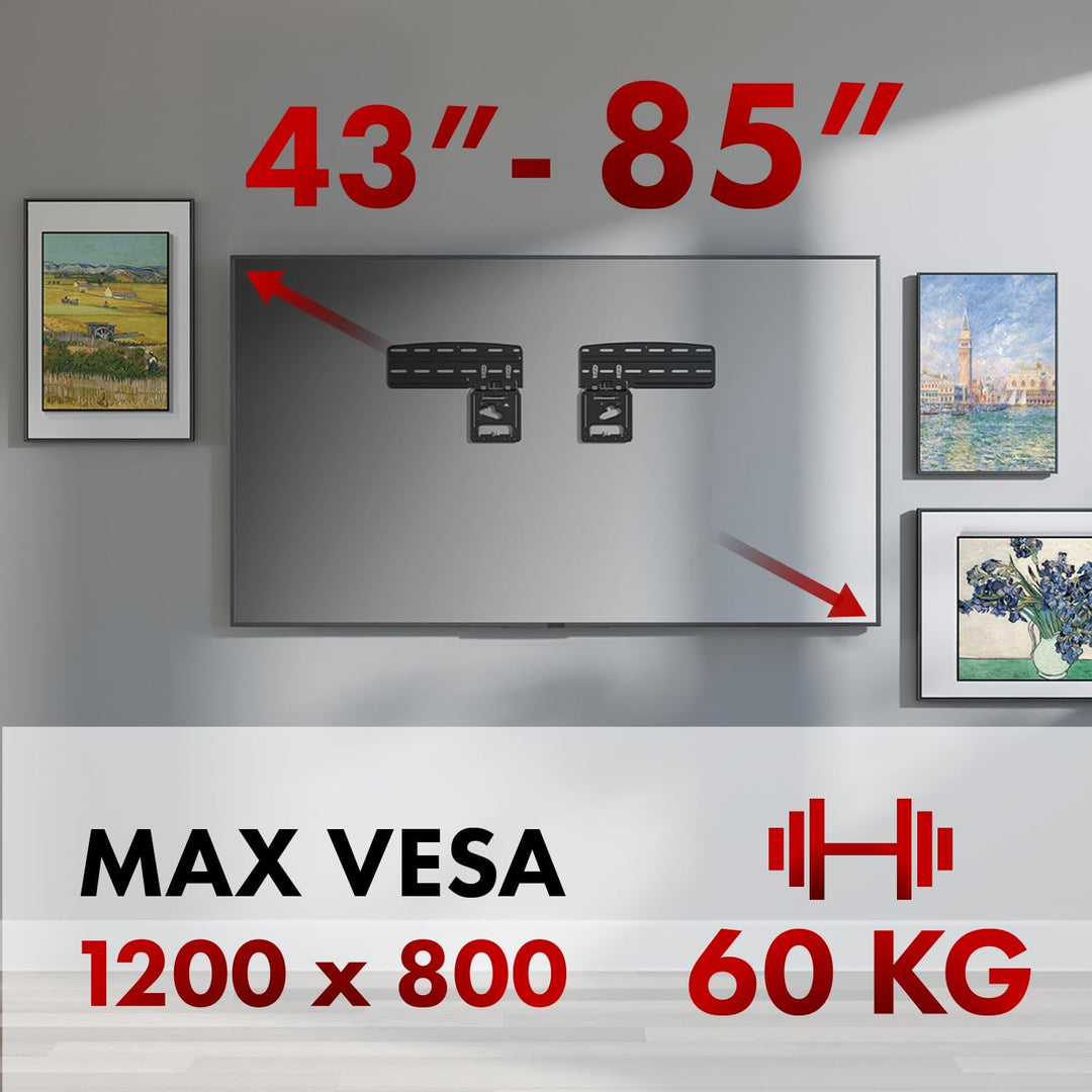 Maclean MC-806 N TV-Wandhalterung kompatibel mit Samsung Neo QLED QLED Crystal UHD The Frame - 43"-8