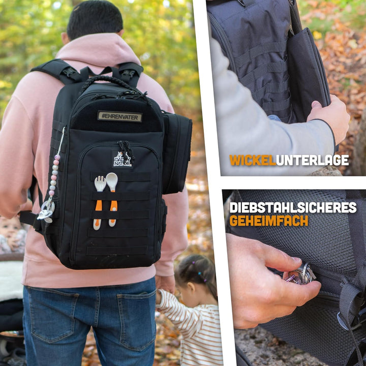 Daddynator | BIG Arnold Wickelrucksack für Männer mit Wickelunterlage, BIG ARNOLD