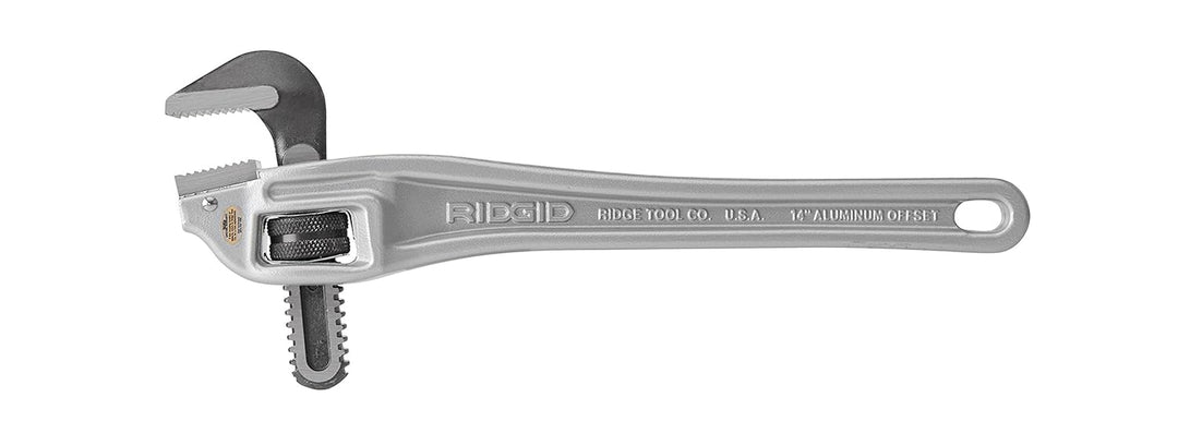 RIDGID 31120 Modell 14 Gekröpfte Rohrzange aus Aluminium, 14" Sanitär-Schraubenschlüssel 14 inch, 14