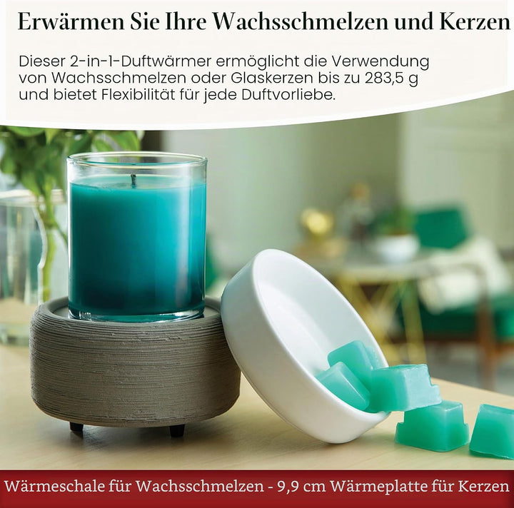 Candle Warmers Etc 2-in-1 Kerzen- und Duftwärmer zum Erwärmen von Duftkerzen oder Wachsschmelzen und