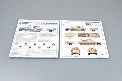 Trumpeter 01526 Modellbausatz German 3,7cm Flak 37 auf Selbstfahrlafette Sd.Kfz. 7/2 late version