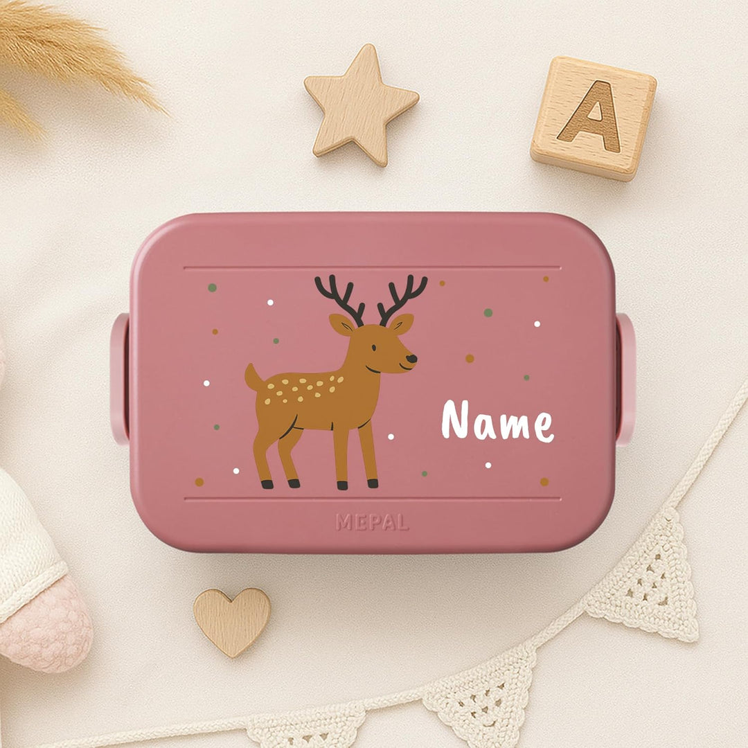 printplanet® Personalisierbare Brotdose „Layout Elch“ – Lunchbox/Bento Box von Mepal – mit eigenem N
