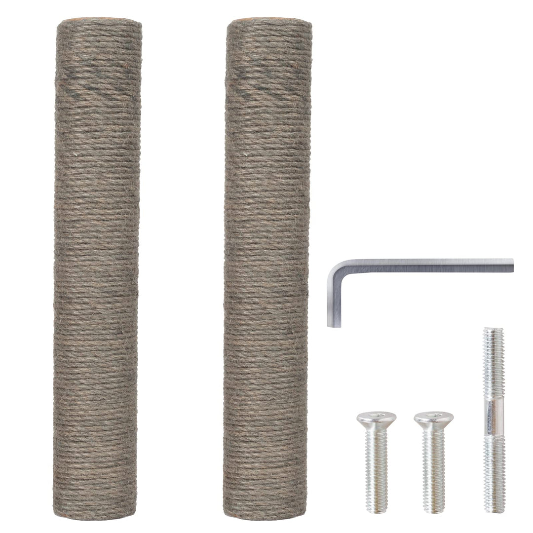 Ersatz-Kratzbaum für Katzen, Sisal, 40 cm, 2 Stück M8 Ersatz-Kratzbaumteile für die Renovierung, Wei