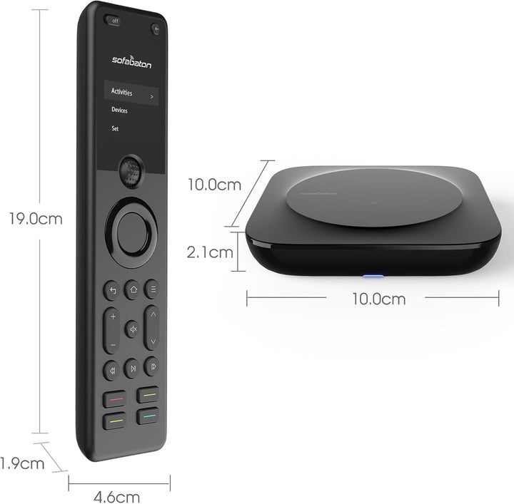 SofaBaton X1S Universal Fernbedienung mit Hub - Bluetooth, IR & 2.4GHz - Anpassbare Aktivitäten für