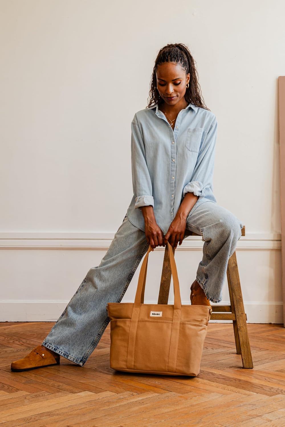 BÉABA Wickeltasche Baby Madrid 22L – Wickeltasche im Tote-Format, Unisex für Mama und Papa, 11 Fäche