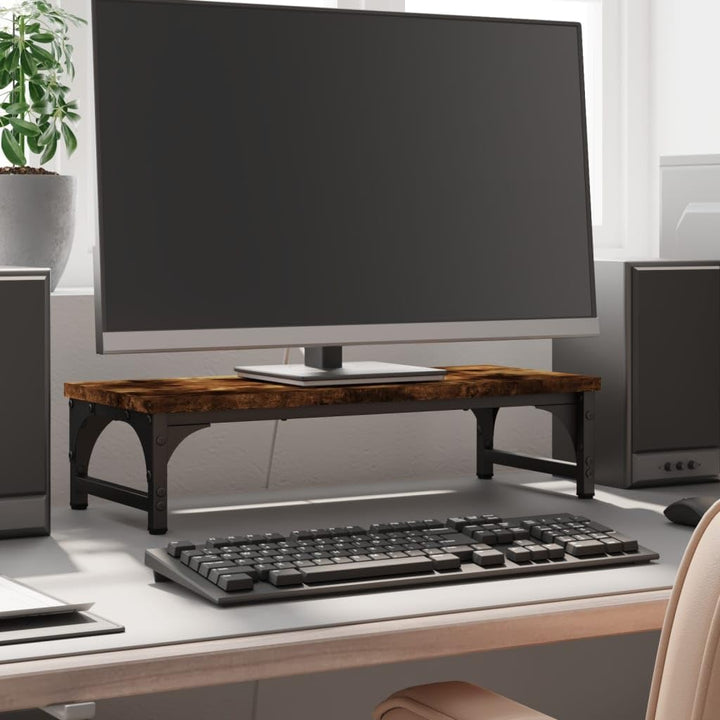 vidaXL Monitorständer, Monitorerhöhung mit Stauraum, Schreibtischaufsatz mit verstellbaren Beinen, M