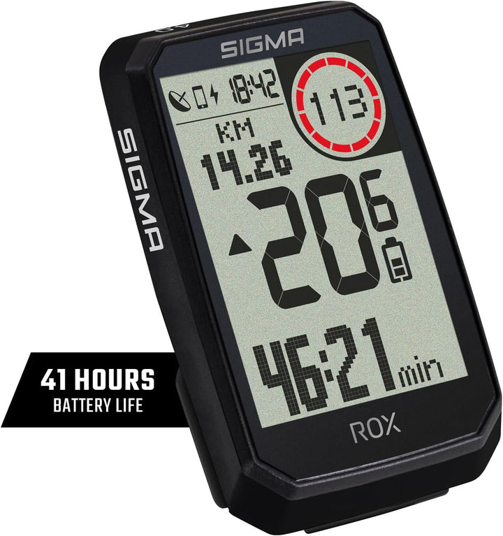 SIGMA ROX 4.0 Endurance Black | 41h Akkulaufzeit | 30 Funktionen wie Re-Routing & Höhenmessung | E-B