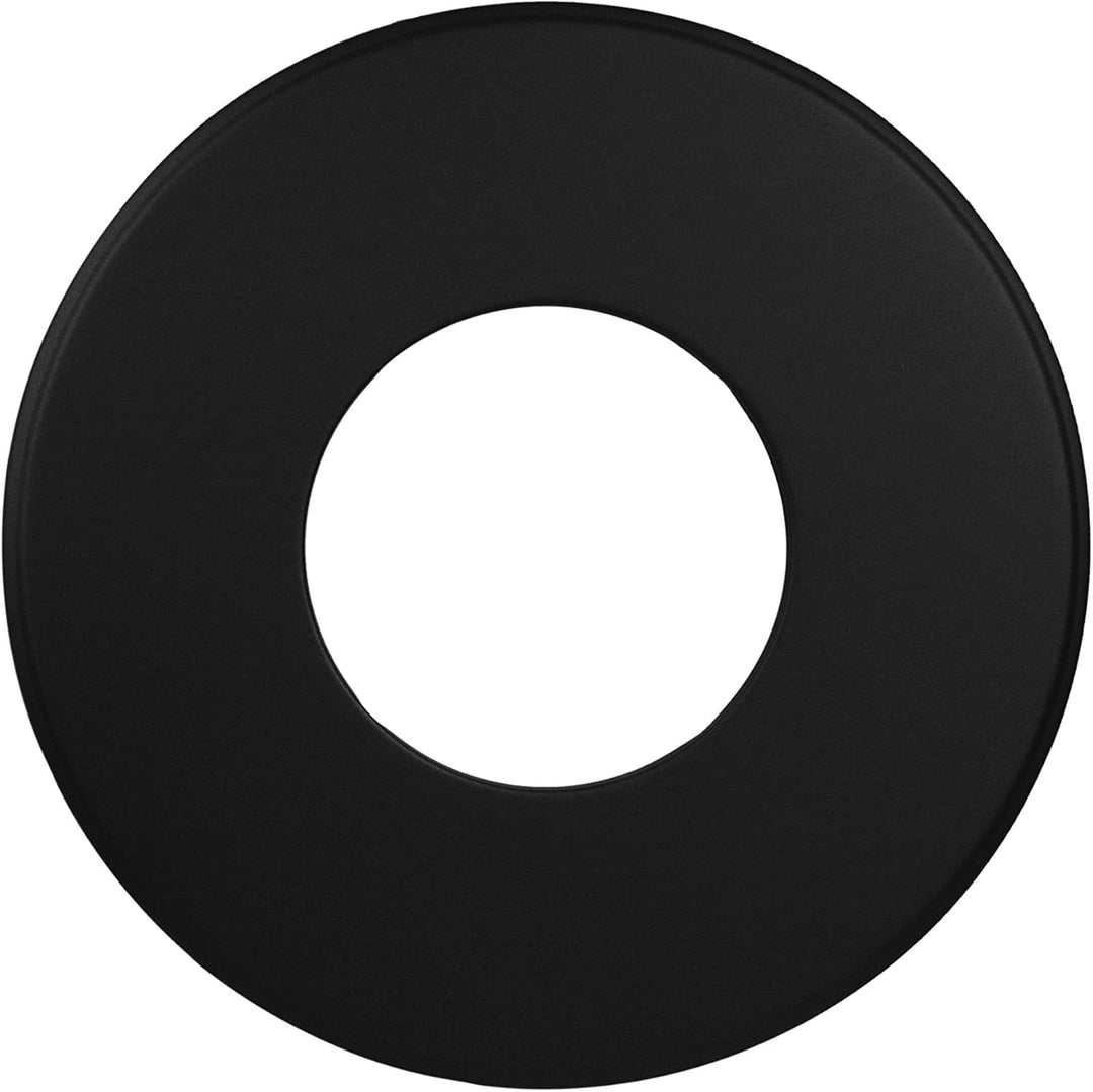LANZZAS Ofenrohr Wand-Rosette mit 90 mm Rand - für den Durchmesser Ø 150 mm - Farbe: schwarz - Rauch
