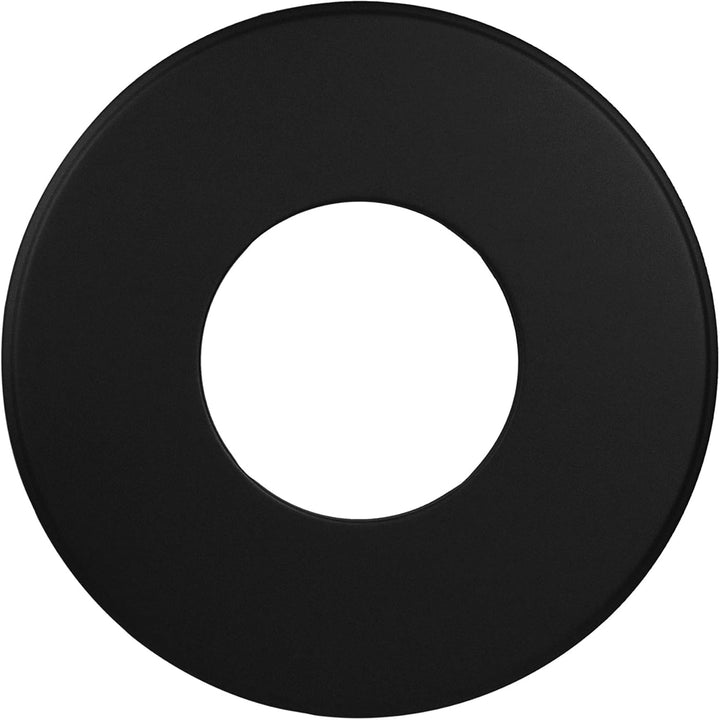 LANZZAS Ofenrohr Wand-Rosette mit 90 mm Rand - für den Durchmesser Ø 150 mm - Farbe: schwarz - Rauch
