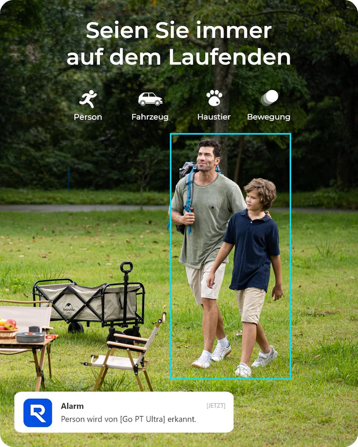 Reolink 4K 4G LTE Überwachungskamera Aussen mit SIM Karte Ohne WLAN, 355°&140° PTZ Solar Kamera Outd