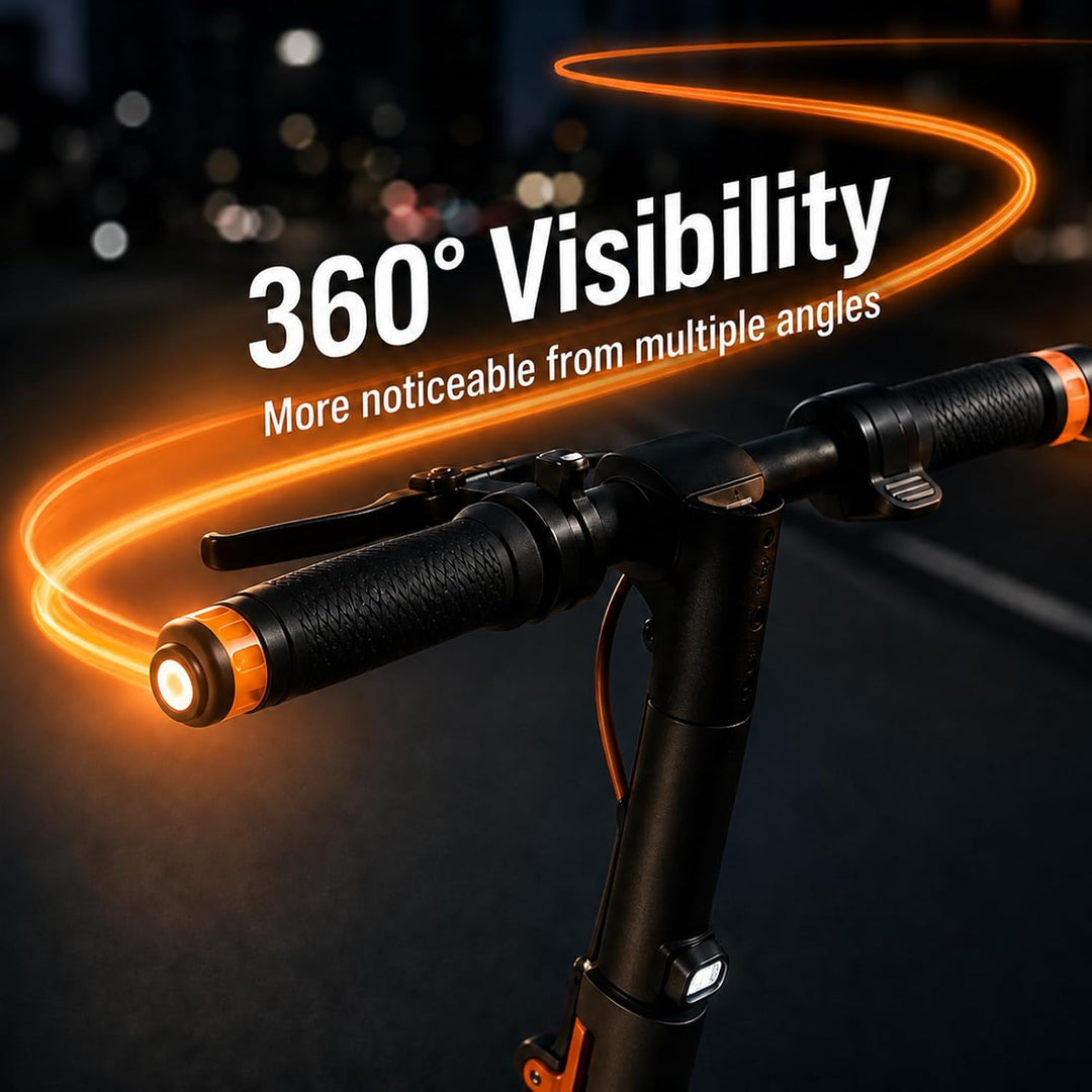 E Scooter Blinker, Wiederaufladbare LED-Lenkerleuchte Elektroroller, Wasserdicht, Universeller Blink