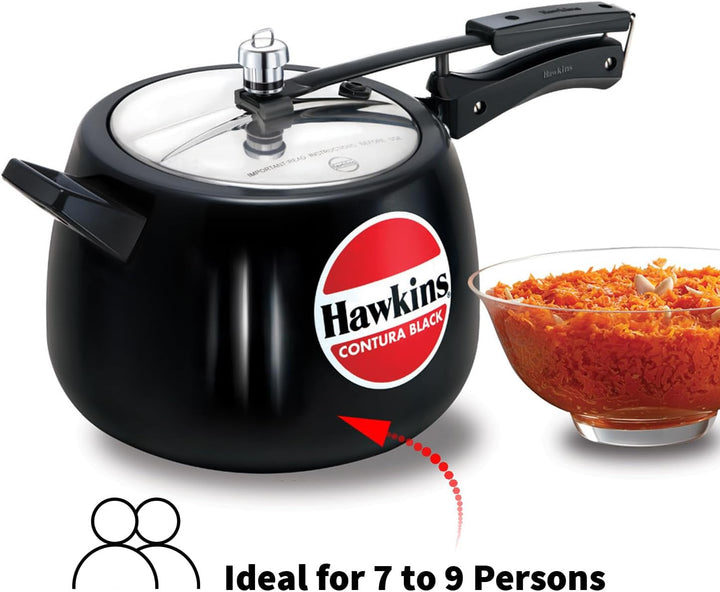HAWKINS CB65 Schnellkochtopf, Harteloxiertes Aluminium, 6.5 liters, Contura Schwarz 6.5-Liter, 6.5-L