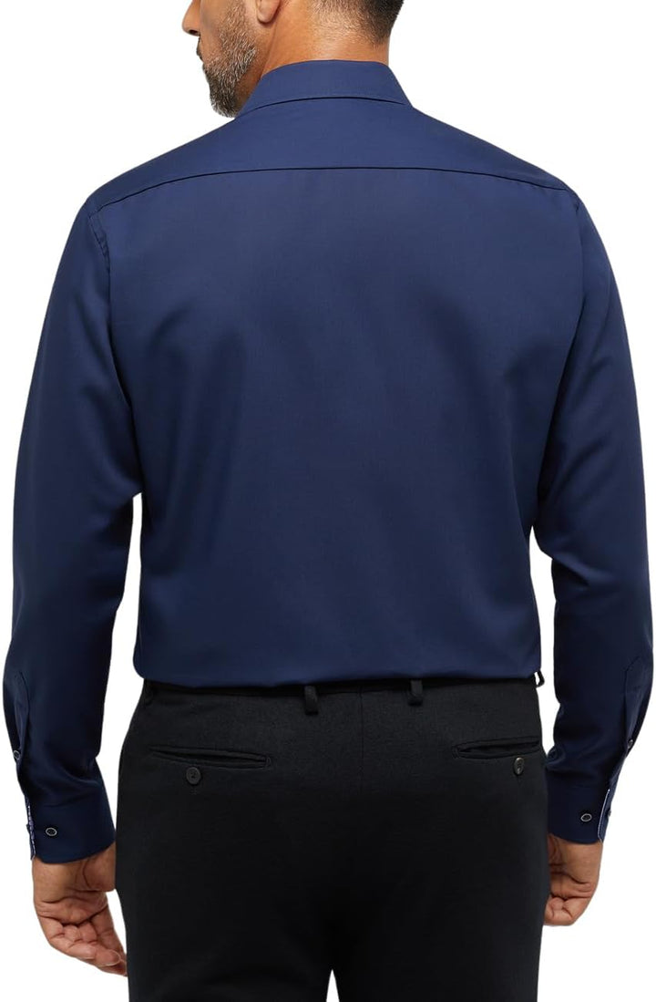 ETERNA Male Original Shirt unifarben MODERN FIT 40 Navy, 40 Navy