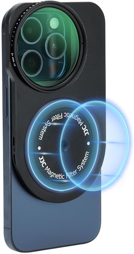 JJC Handy Filterhalterung für iPhone 15 Pro 14 Pro 13 Pro Halterung 49mm Filter, magnetischer Filter
