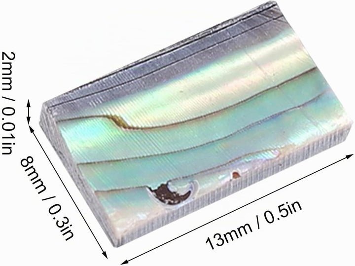 Astibym Abalone Shell Guitar Inlay Griffbrett, 10 Stück Abalone Shell Inlay Natürliche Gitarren Inla
