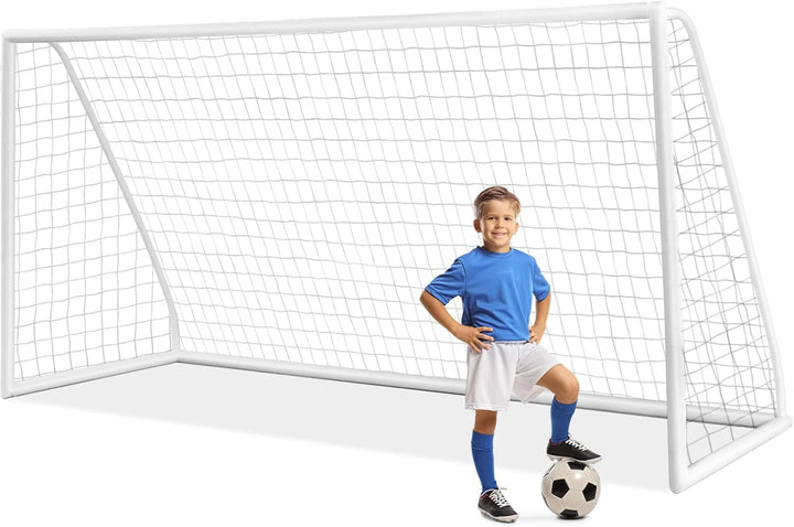 FANTASK 365 x 180cm Fussballtor, Fussballtore für Garten Kinder, Weiss