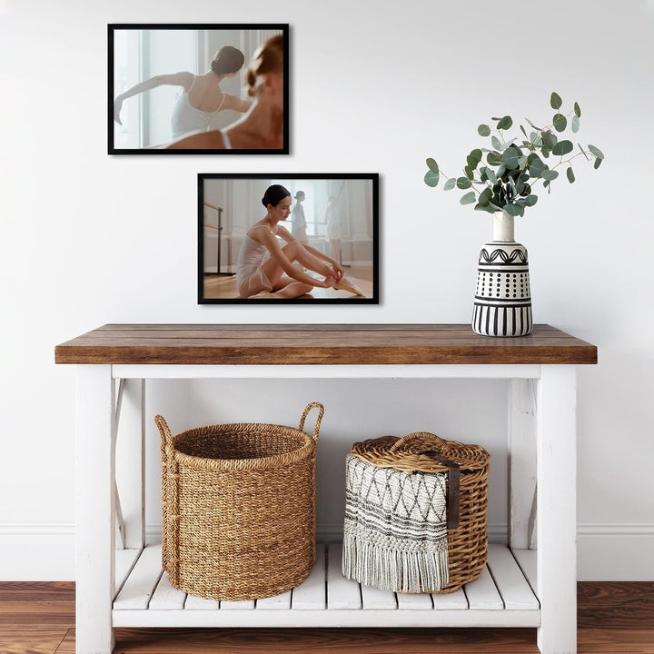 EGOFINE Bilderrahmen A3 2er Set, Heavy Duty Wooden Composite Photo Frames with Plexiglass - Horizont