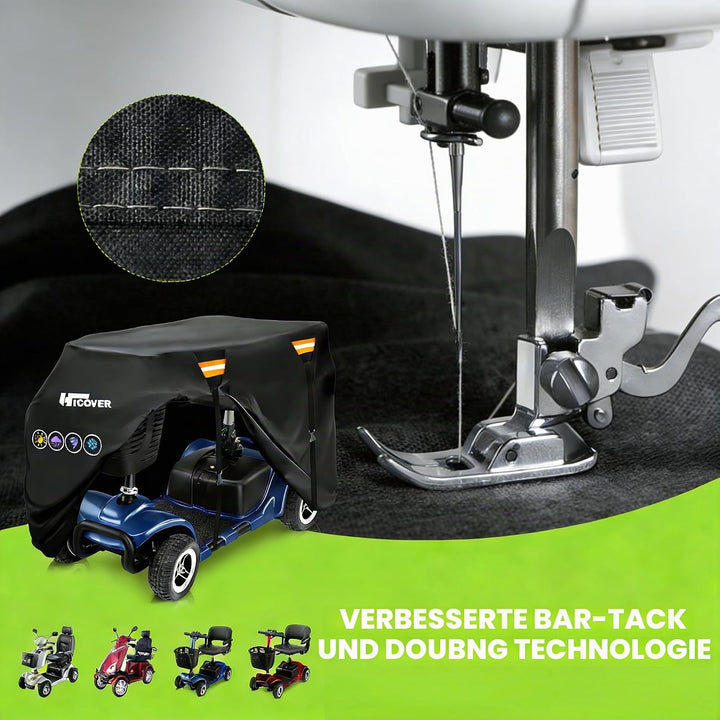 600D Elektromobil Abdeckhaube - Wasserdicht &amp; UV-beständig, mit Wasserdichten Streifen, Luftentlüftu