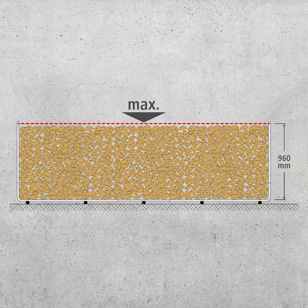 wolfcraft Stapelhilfe Modular XXL 5125000 | Verstellbare Kaminholzaufbewahrung für den Aussenbereich