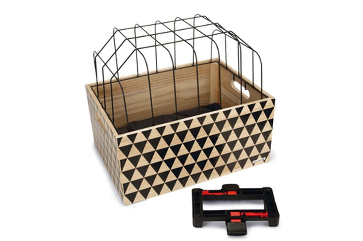 Beeztees K&Bz Fahrradkorb aus Holz, für Touring, 45 x 33 x 45 cm, Schwarz, 200