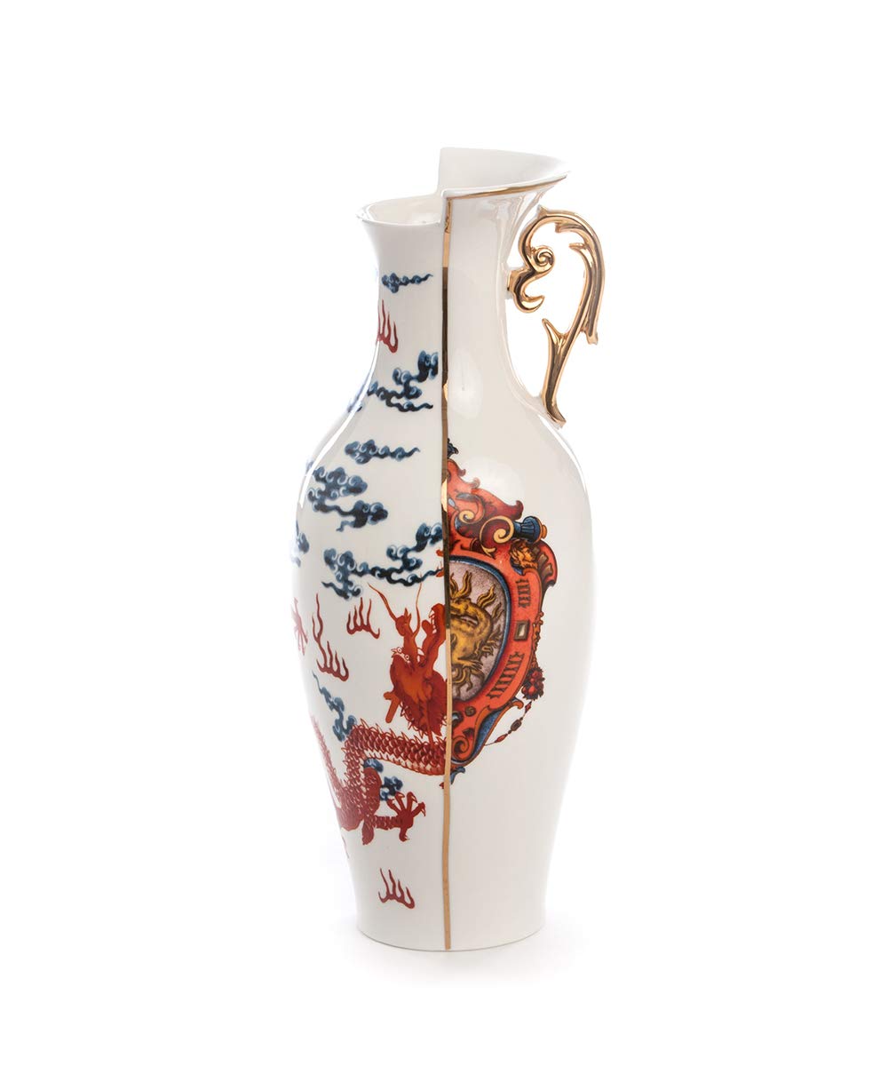 SELETTI Porzellanvase Ø 14 cm H.32,5 Zoll Hybrid-Adelma