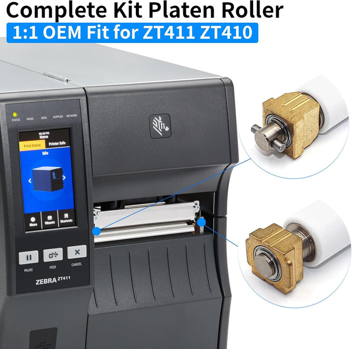 P1058930-080 Plattenwalze für Zebra ZT410 Thermo-Etikettendrucker, Transferwalze 203 dpi 300 dpi 600