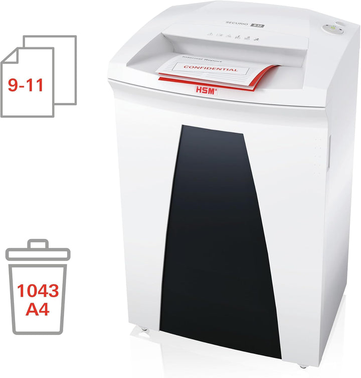 HSM SECURIO B32 Aktenvernichter I Partikelschnitt 1,9x15mm I Sicherheitsstufe P-5 I Schredder für Pa