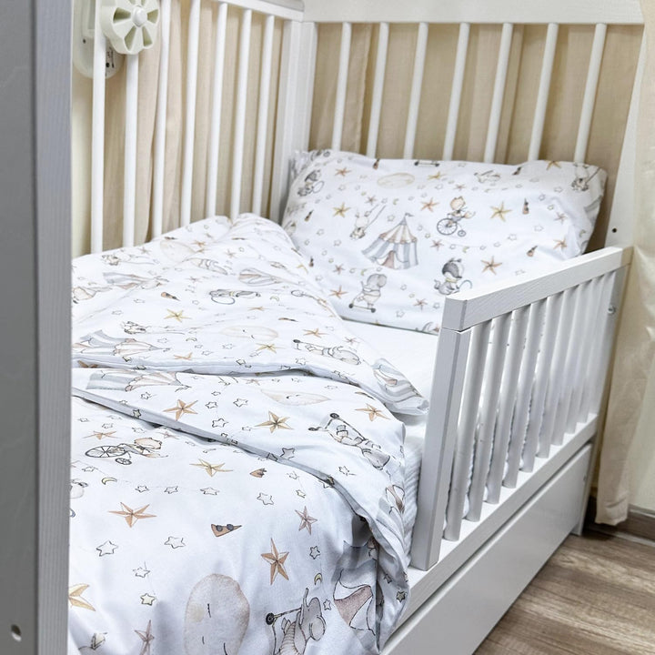 Kinderbettwäsche 90x120 + 40x60 | 100% Baumwolle Weiche & Farbenfrohe Bettwäsche für Babys | Mädchen