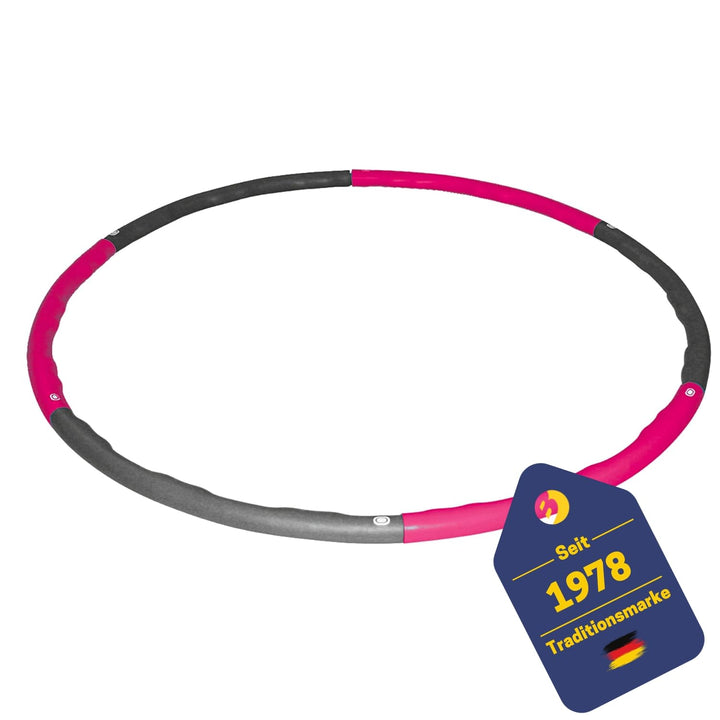 Best Sporting Hoop Fitnessreifen 100cm I 6-teilig I steckbar I Hula Hoop mit Gewicht I Zum Abnehmen