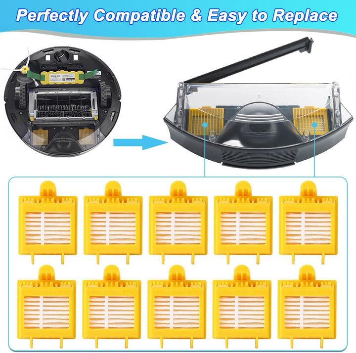 Ersatzteile für iRobot Roomba 700 Serie Ersatz Zubehör für iRobot Roomba 700 Serie, Bürsten, Filter