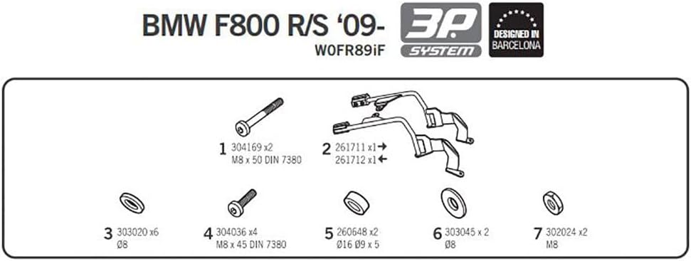 W0fr89if - seitliche satteltaschen halterungen, dübel, befestigungen 3p system