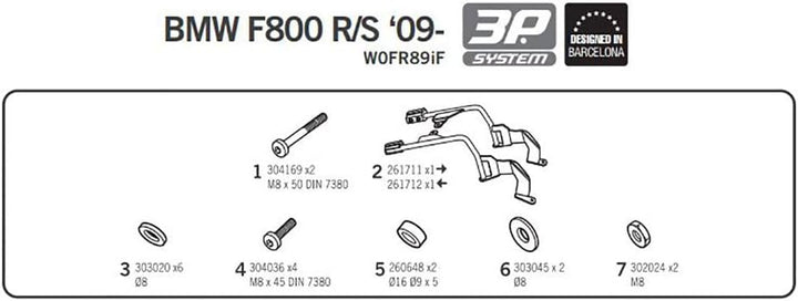 W0fr89if - seitliche satteltaschen halterungen, dübel, befestigungen 3p system