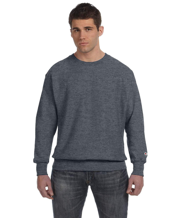 Champion Herren Reverse Weave Rundhalsausschnitt, Dunkelgrau Meliert