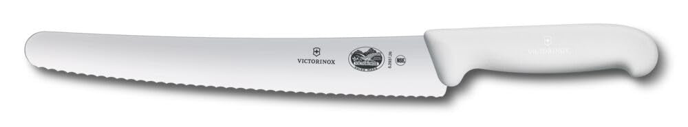 Victorinox Fibrox Konditorsäge mit Wellenschliff, Langes Küchenmesser für Kuchen und Backwaren, 26 c