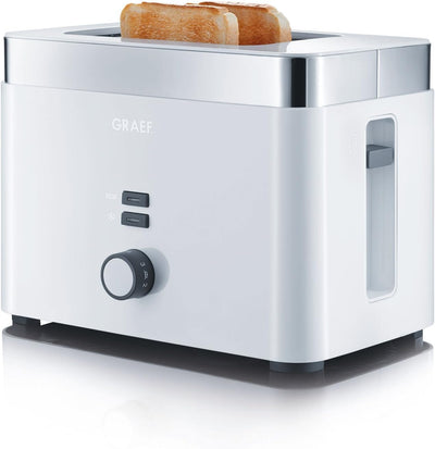 Graef Edelstahl Wasserkocher WK 61 Acryl, weiss & Graef Toaster TO 61, weiss Bundle mit Toaster